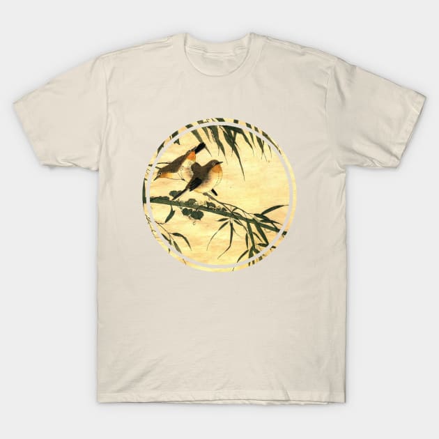 Old Japanese painting birds T-Shirt by Bearpear